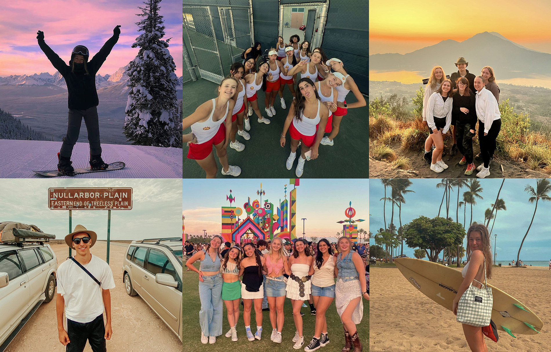 Collage aus verschiedenen Fotos von TravelWorks Teilnehmenden
