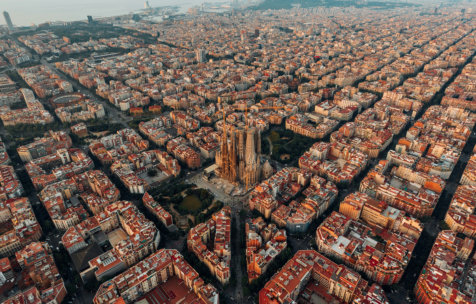 Barcelona aus der Vogelperspektive