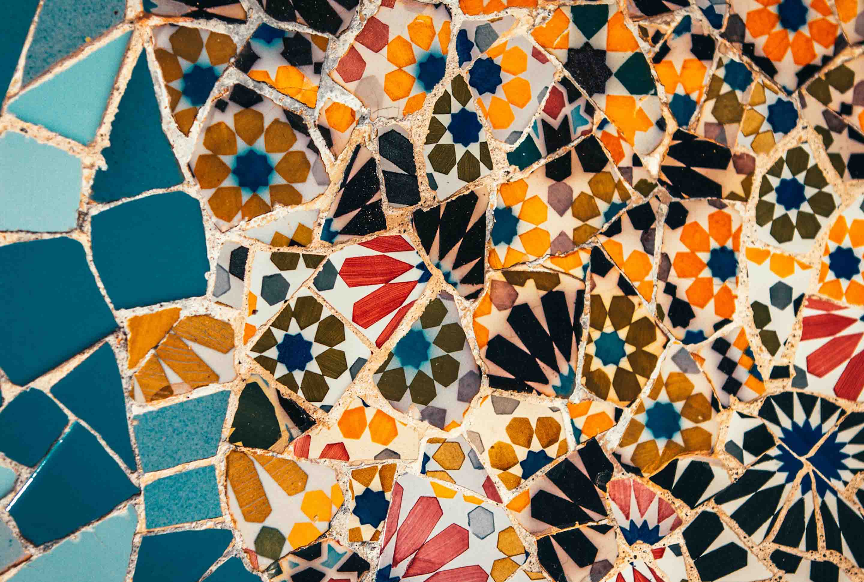 Typisches spanisches buntes Mosaik