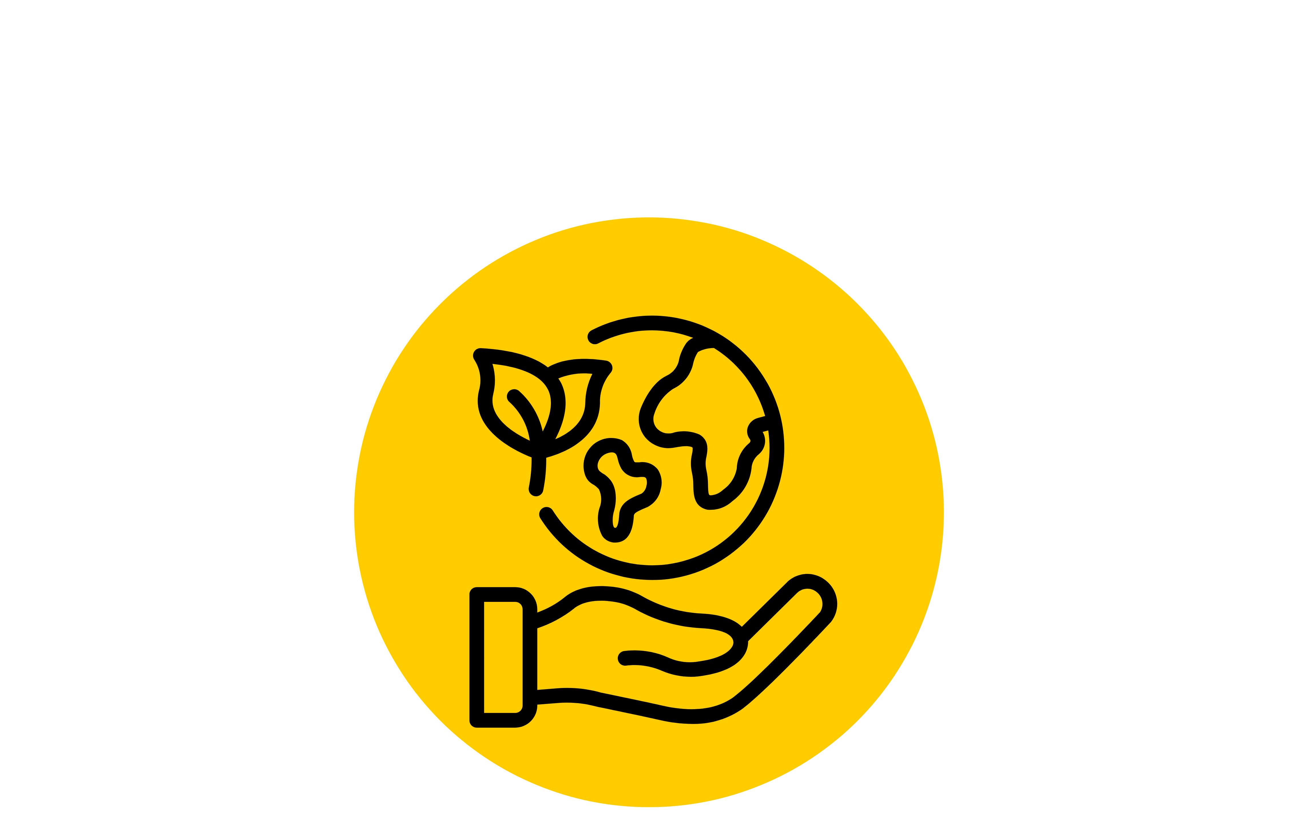 Icon, bei dem eine Hand eine Weltkugel trägt